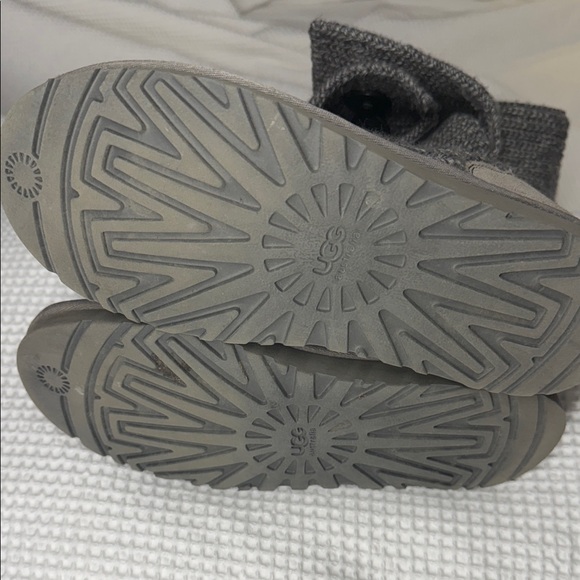 UGG Grey Kit Button Boots - Size 8 - Picture 5 of 7